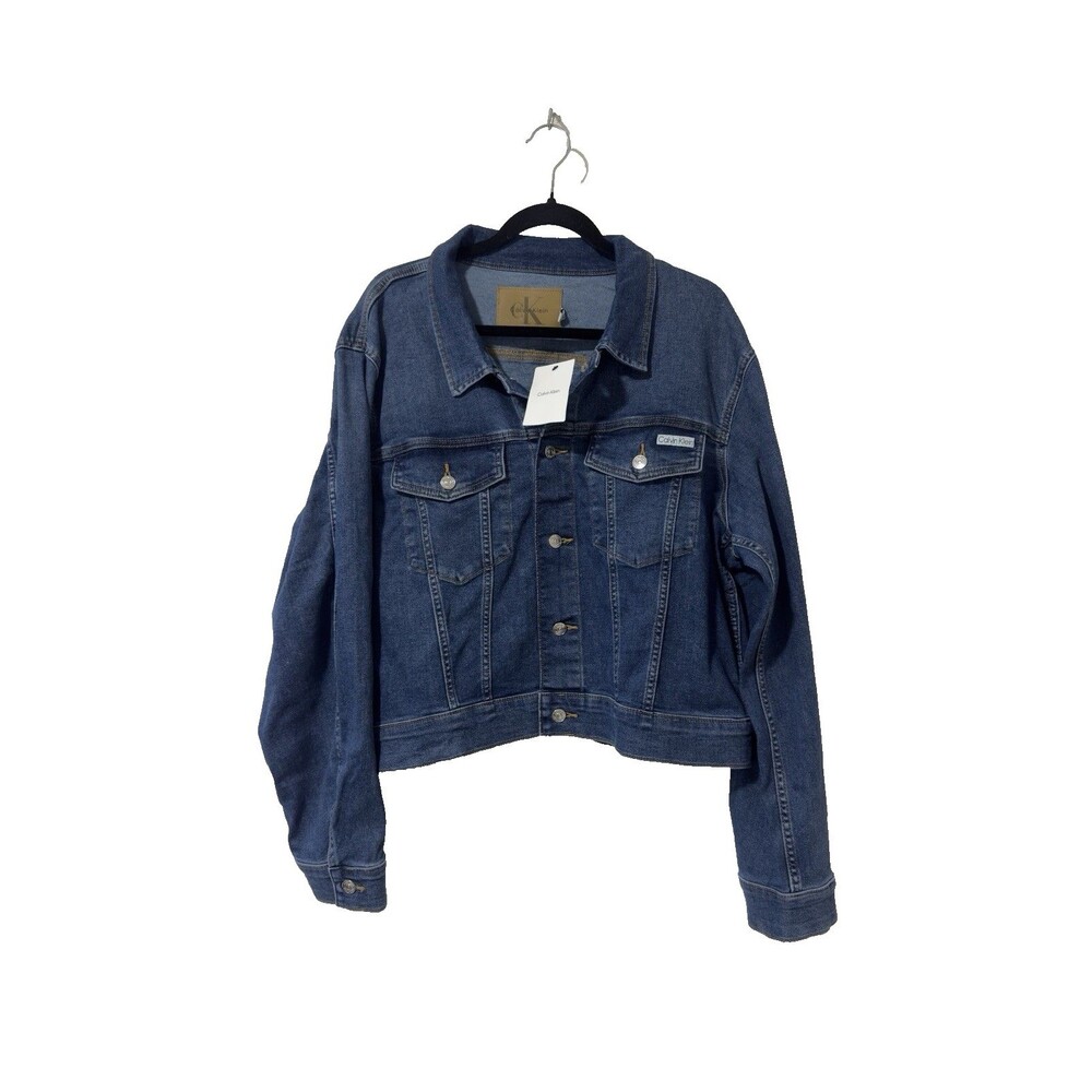 Jacket Jean Woman Denim Calvin Klein Trucker Style‎ 2XL Brand New  Clasic Style